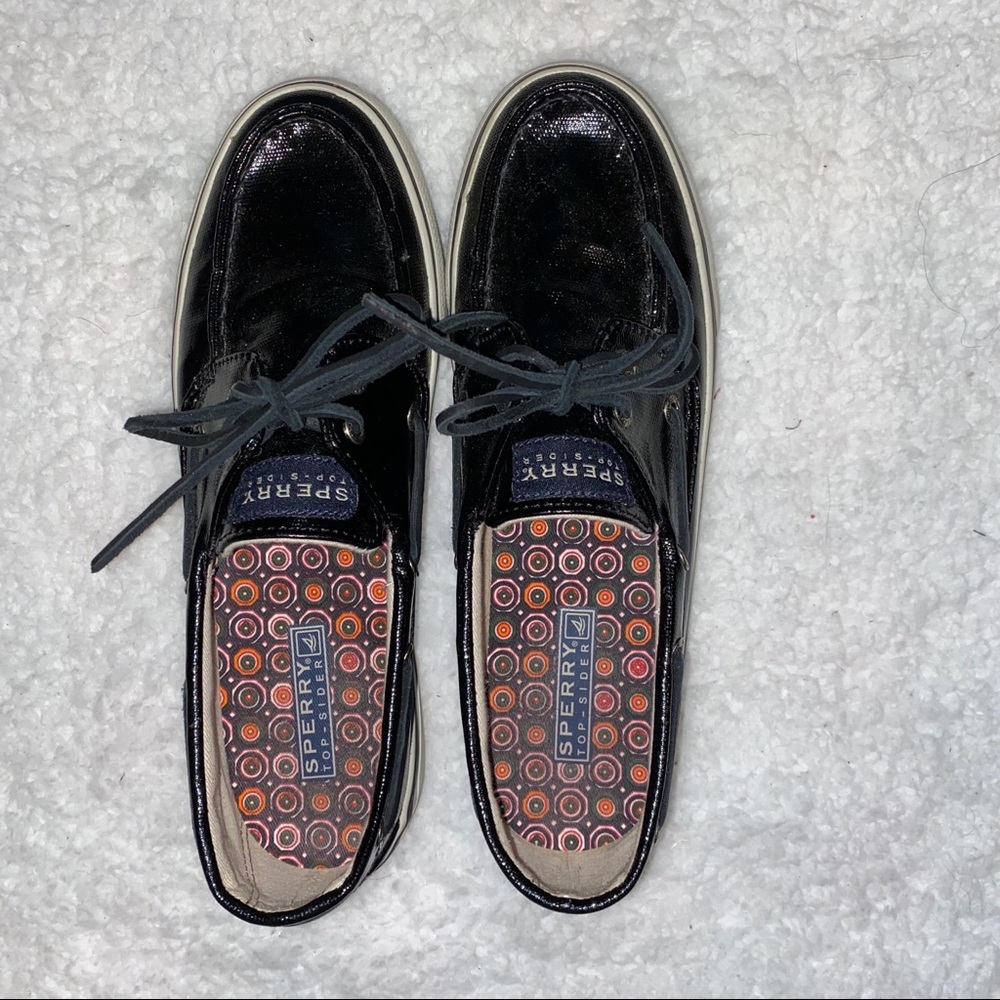 Sperry Black Leather like Shoes